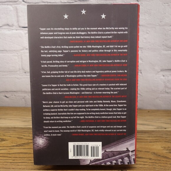 "The Hellfire Club" A Novel By Jake Tapper Hard Cover Book New - Picture 3 of 3